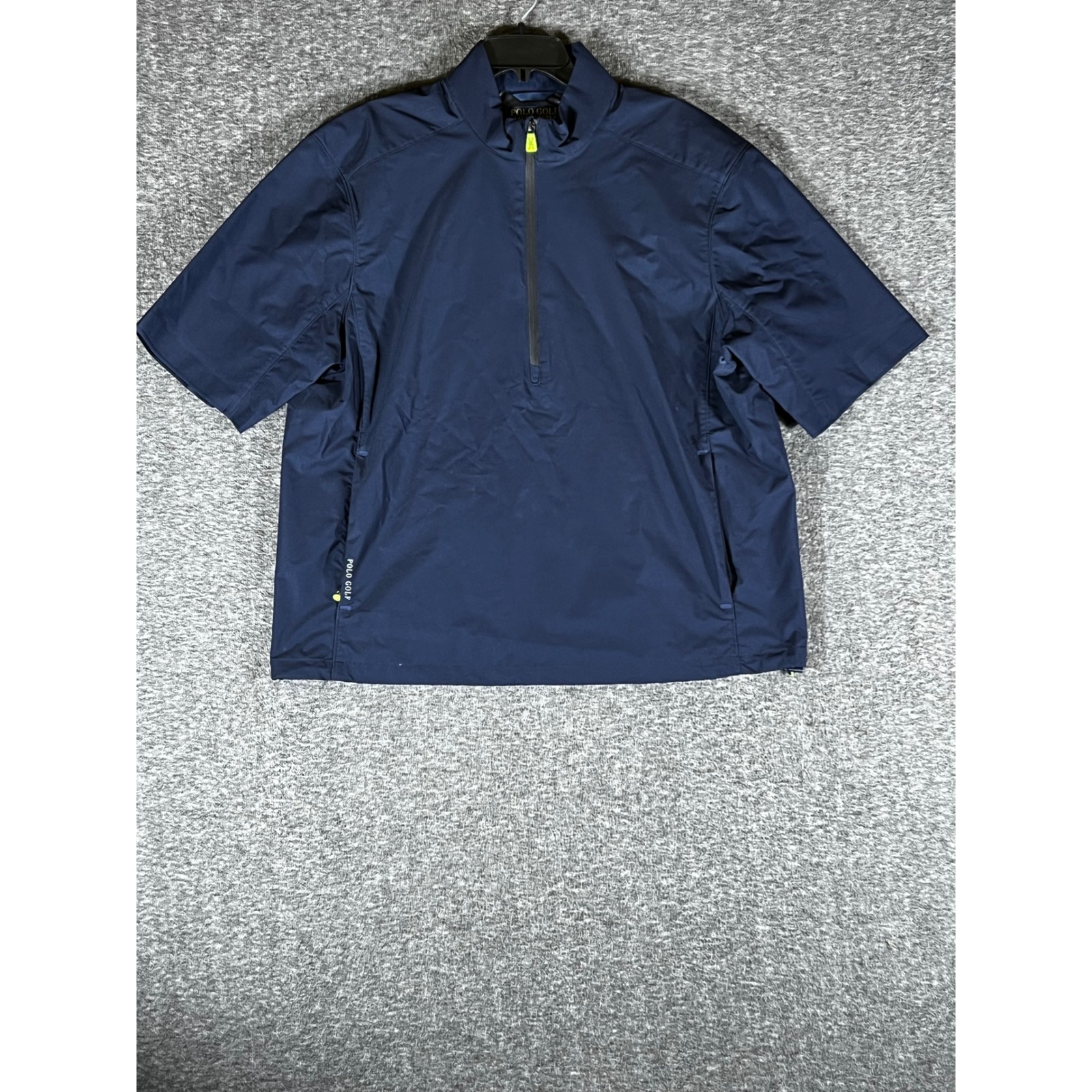 Polo Golf Ralph Lauren Mens Navy Blue Water Resistant 14 Zip Windbreaker L